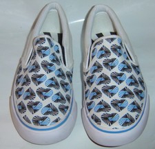VISION STREET WEAR Blue Hypno Heart Slip On Shoes 3 UK - 5.5 USA