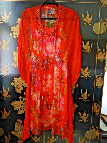 Boho chic red floral dress - chic,