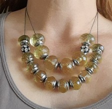 Next Glass And Metal Necklace 