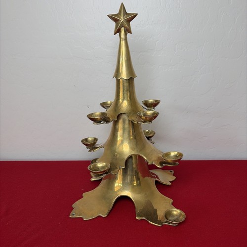 Vtg solid brass christmas - solid,