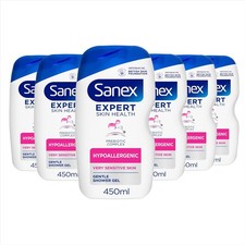 Sanex Body Wash - Expert Skin Health - Hypoallergenic Shower Gel - Dermatologis