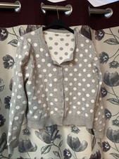 Cardigan Grey With White Spots