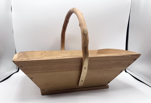 Wooden garden trug basket - wooden,