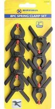 8 Black Spring Clamps 2 inch 50mm Model Making jewellery craft tools small