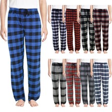 Mens Pyjama Bottoms Flannel Check Cotton PJ Pants Lounge Nightwear Trouser 1Pack