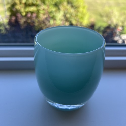 Glassybaby begin again hand - "begin, again"