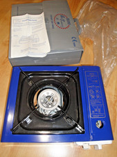 Euro Gas Technology Portable Gas Stove Purple & Case Camping Travel x 4 gas