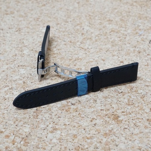 20mm black italian - black, leather