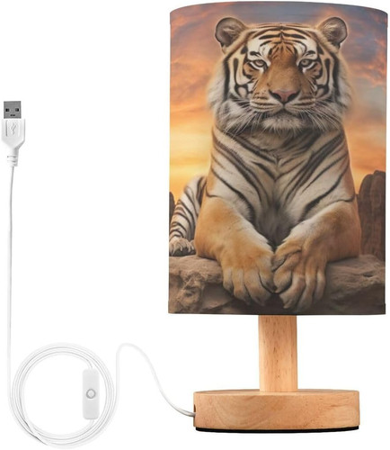 Fierce tiger bedside table - bedside,