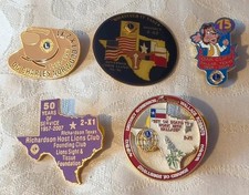 Lions Clubs International Enamel Pin Badge Texas USA  x 5