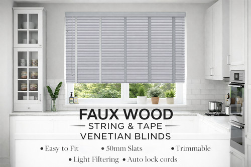 Faux wood blinds - faux,