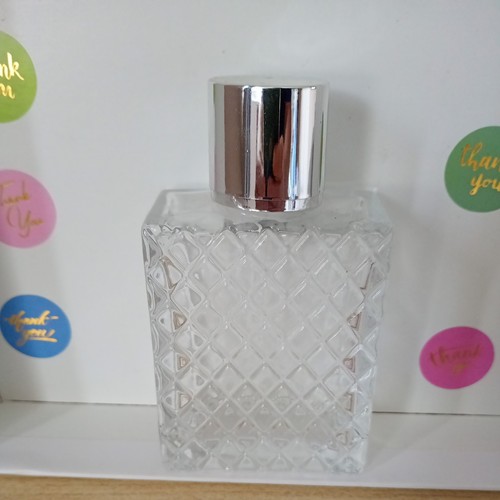 Large glass with silver lid - large,