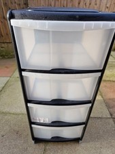  Plastic 4 Drawer Storage .Excellent condition. COLLECTION ONLY WARRINGTON 
