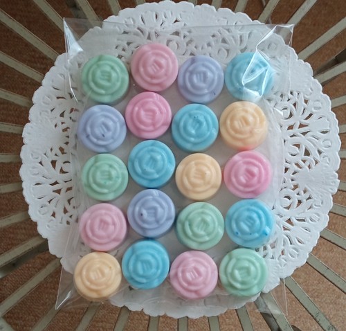 Handmade rose shaped mini soap - handmade,