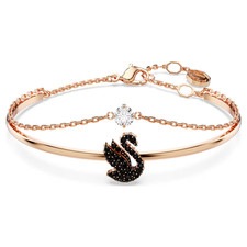 Swan bangle Swan, Black, Rose