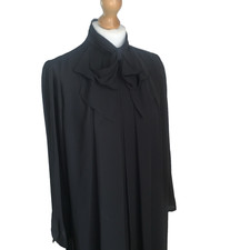 SOMERSET BY ALICE TEMPERLEY Bow neck Chiffon Black MIDI DRESS 12 or 14