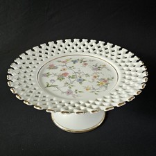 Vintage St.Michael Japan Imperial Porcelain Sweet Fleur Cake Stand 11 x 24 (cm)