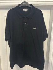 Lacoste Mens Polo Black Size XXL UK Or XXXL USA Size 8 Black 25 inches pit 2 pit