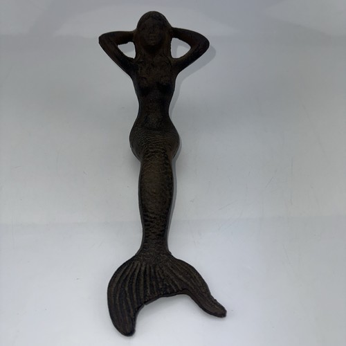Cast iron sitting mermaid - iron,