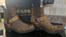 Sendra 8286 Harness Mad Dog Tang Leather Ankle Biker Boots Size 43 (UK 9)