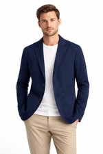 Navy Blue Cotton Jacket