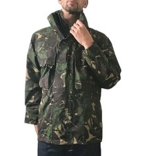 Army Goretex Waterproof Hooded Rain Jacket, DPM Protective Smock MVP Large