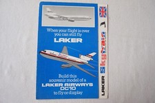 Laker Airways DC10 Cardboard Model Aircraft Airplane 