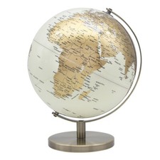 Large Cream and Gold Globe