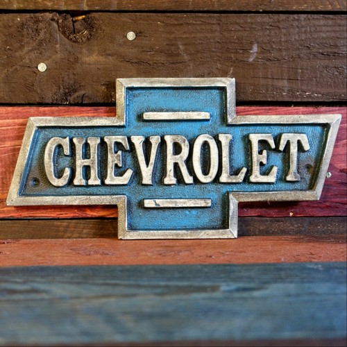 Chevrolet cast iron plaque - cast,
