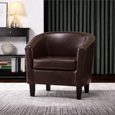 Faux Leather Tub Chair
