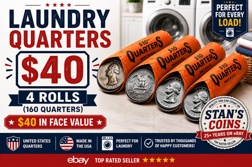 Quarters for laundry - $40, of