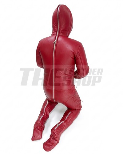 Padded leather catsuit - catsuit, body