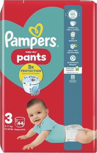 Pampers baby dry nappy - baby-dry, 44