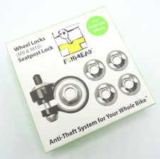 Pinhead Bike Seatpost & Wheel Nut Lock Set 31.8 28.6 M9 M10 Solid Axle GN-451-H7