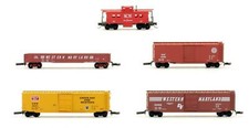 MICRO-TRAINS 'Z' GAUGE RAKE OF 5 ASSORTED WAGONS