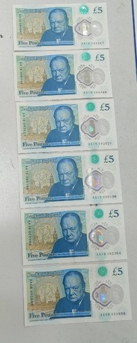 Lot 5 five - of, £5