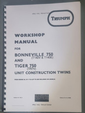 TRIUMPH BONNEVILLE 750 T140V/E TIGER 750 TR7V SERVICE WORKSHOP MANUAL