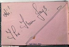 RARE SIGNED THE FOUR JAYS 1960's GROUP BILLY FURY BACKING ON SOUND OF FURY