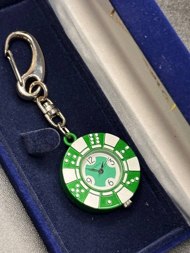 Green white poker chip - poker,