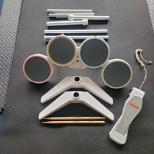 wii Rock Band Wireless Drum Kit, Pedal + Sticks TESTED & WORKING