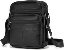 SPAHER Mens Genuine Leather