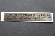 Suzuki GT750/GT550/GT500/GT380/GT250/GT185, 2 Stroke Warning Decal/Sticker.