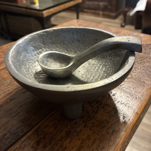 Pewter molcajete style - molcajete,