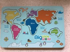 ELC Wooden World Map Inlay Tray Puzzle