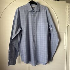 Men’s Van Heusen Shirt Size Large Blue Check Long Sleeved