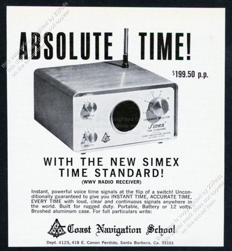1970 simex time standard wwv - simex,