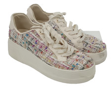 Dune London Women's Platform Trainers Size 5 Multicoloured Knit Casual Used F1