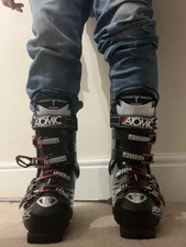 Atomic silver hawx 90 ski boots, memory fit, sidas Memory instep size 27.5 -10's