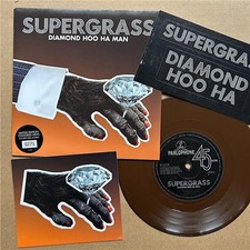 SUPERGRASS DIAMOND HOO HA MAN 7" 2007 Brown vinyl with 345 - nice copy with stic