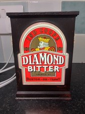 VINTAGE IND COOPE DIAMOND BITTER  LIGHT UP PUMP FONT. CONVERTED TO 240V  G9 LED.
